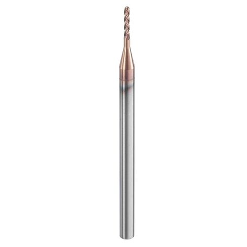 HARFINGTON الكرة نهاية الأنف مطحنة 4 الناي 3/64 "قطر 1/8" عرقوب كربيد التنغستن غير المطلية دوامة CNC راوتر بت 1/4 "طول القطع كرة نهاية واحدة لنحت النقش طحن in Saudi Arabia