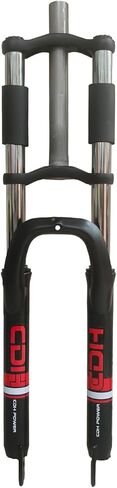 CDHPOWER 26"/29" Bicycle Suspension Fork, Double Shoulder, Triple Tree, 1-1/8" Threadless, 28.6mm Straight Tube, Black, Disc Brake (26") in Saudi Arabia