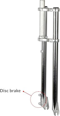MICARGI FK-TP62218135D8-CP، دراجة مروحية مقاس 26 بوصة، شوكة فرامل قرصية من الألومنيوم على شكل شجرة ثلاثية (كروم) in Kuwait
