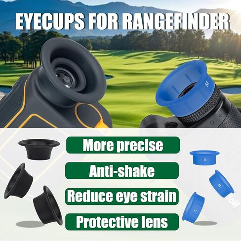 مجموعة Rangefinder Eyecup V2 مكونة من 6 أكواب للعين مع 3 أحجام لعدسة محدد منظر الجولف GPS، تناسب Bushnell، TGW، Gogogo، Blue Tees، Powershot، Callaway، Tec، Revasri، Mileseey، Redtiger in Kuwait