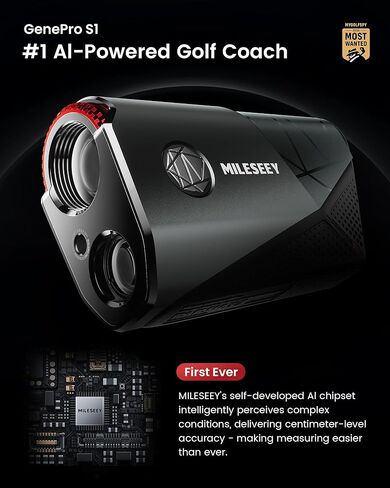 AI Golf Rangefinder with Smart Slope, 2000 Yards Laser Range Finder 7.5X Magnification, 0.1s Flag Pole Locking Vibration, Magnetic Mount - MILESEEY GenePro S1 in Kuwait