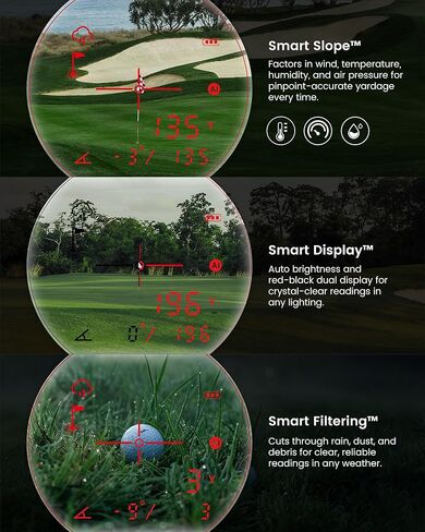 AI Golf Rangefinder with Smart Slope, 2000 Yards Laser Range Finder 7.5X Magnification, 0.1s Flag Pole Locking Vibration, Magnetic Mount - MILESEEY GenePro S1 in Kuwait