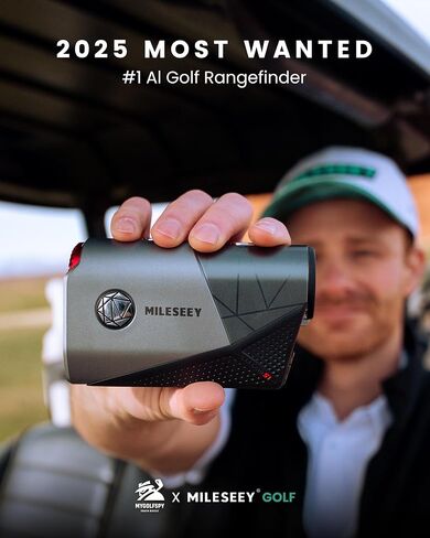 AI Golf Rangefinder with Smart Slope, 2000 Yards Laser Range Finder 7.5X Magnification, 0.1s Flag Pole Locking Vibration, Magnetic Mount - MILESEEY GenePro S1 in Kuwait