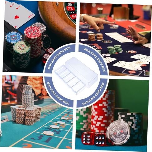 ibasenice 1pc Mahjong Chips Storage Box Lightweight Container Classified Compartments Organizer for Easy Access for Game and Home Use Holds Chips in Saudi Arabia