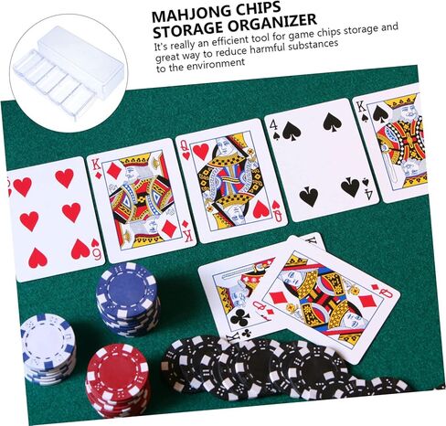 ibasenice 1pc Mahjong Chips Storage Box Lightweight Container Classified Compartments Organizer for Easy Access for Game and Home Use Holds Chips in Saudi Arabia
