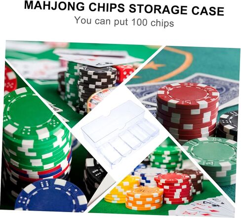 ibasenice 1pc Mahjong Chips Storage Box Lightweight Container Classified Compartments Organizer for Easy Access for Game and Home Use Holds Chips in Saudi Arabia