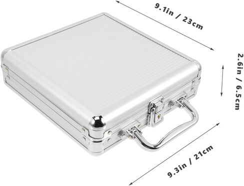 Large Capacity Poker Chip Case with Handle Portable Poker Chips and Cards Storage Box Lightweight Design with Buckle Lock for Easy Carrying and Protection in Kuwait
