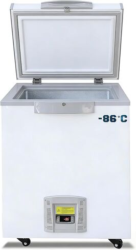 HNZXIB Ultra Low-temperature Freezer 28L, -123℉ Deep Freezer, Lab Refrigerator with Full Copper Tube System, 24/7 Continuous Cooling, ULT Freezer for Food & Sample Freezing, Cryogenic Storage in Saudi Arabia