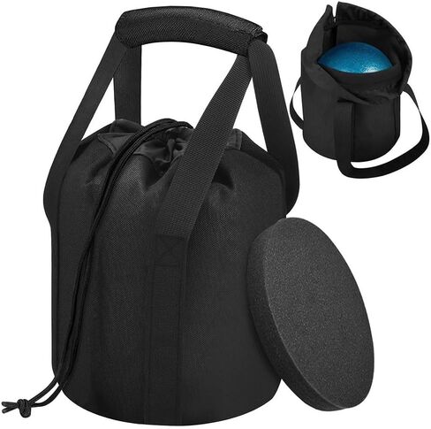 حقيبة تخزين لوضع الجلة مع حزام كتف قابل للتعديل، قماش أكسفورد من النايلون عالي التحمل لكرات رمي ​​الجلة بوزن 6 رطل إلى 16 رطل، حقيبة حمل محمولة لرياضيي المضمار والميدان in Kuwait