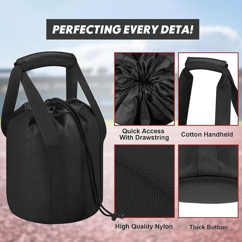 حقيبة تخزين لوضع الجلة مع حزام كتف قابل للتعديل، قماش أكسفورد من النايلون عالي التحمل لكرات رمي ​​الجلة بوزن 6 رطل إلى 16 رطل، حقيبة حمل محمولة لرياضيي المضمار والميدان in Kuwait