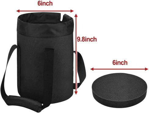 حقيبة تخزين لوضع الجلة مع حزام كتف قابل للتعديل، قماش أكسفورد من النايلون عالي التحمل لكرات رمي ​​الجلة بوزن 6 رطل إلى 16 رطل، حقيبة حمل محمولة لرياضيي المضمار والميدان in Kuwait