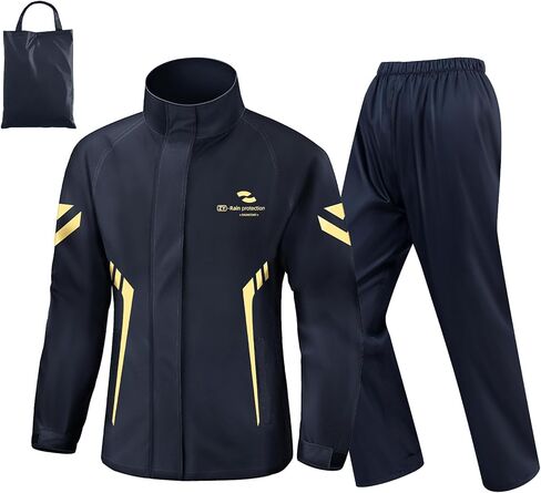 Rain Suit Waterproof Jacket and Trouser Suit for Men and Women Outdoor All-Sport Breathable Anti-storm Raincoat in Kuwait