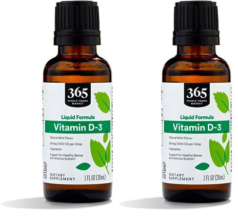 Whole Foods Market, Vitamin D-3 Liquid Mint Flavor 1000IU, 1 OZ in Saudi Arabia