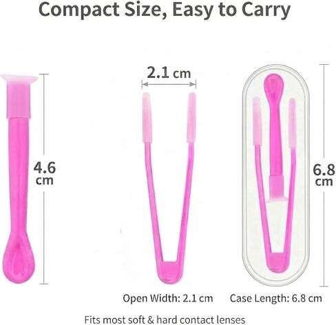 10 Pack Contact Lens Remover Tool Kit with Case, Colorful Contact Lens Applicator & Inserter, Soft Tip Tweezers and Suction Cup Contact Lens Removal Tool for Soft and Hard Contact Lenses in Saudi Arabia