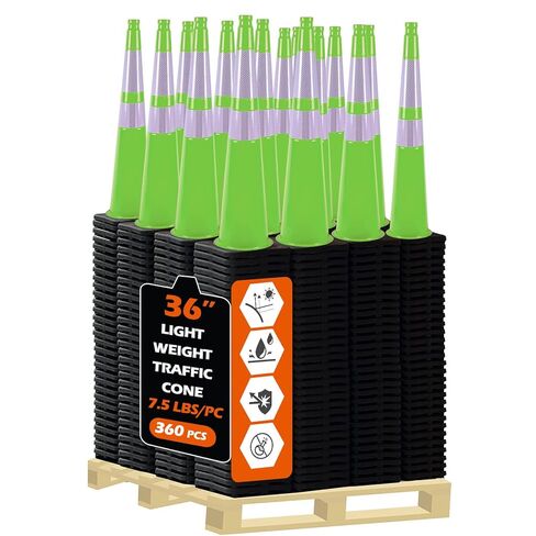 4 عبوات، مخاريط مرور PVC زرقاء مقاس 28 بوصة مع خطوط عاكسة للضوء من أجل سلامة الطرق ومواقف السيارات والبناء in Kuwait