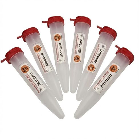 حاوية الأدوات الحادة للسفر، 6 عبوات حمراء صغيرة للتخلص من الإبر مع غطاء قفل، محمولة للاستخدام مرة واحدة للتخلص من الأدوات الحادة للمحاقن وإبر أقلام الوخز، للمنزل والسفر in Kuwait