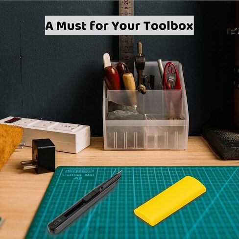 أوماكي قطعتان من حاوية التخلص من الأدوات الحادة لشفرات سكين متعددة الاستخدامات مقاس 9 مم وحقيبة التخلص من شفرات الحلاقة، مثالية للمنزل والمستودعات in Kuwait