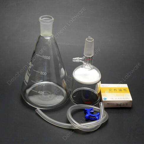 1000ml,Suction Filtration Device,200ml Buchner Funnel,1L Erlenmeyer Flask,70mm Filter Paper in Saudi Arabia