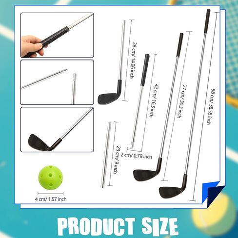 3 Set Golf Putter Detachable Backyard Golf Game with 9 Balls Suitable for Adult Yard Practice Outdoor Indoor Golf Gifts in Kuwait