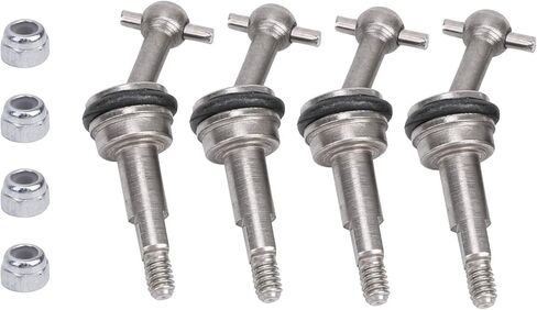 RC Car Metal Joint Shaft Upgrade Parts High Strength Durable Transmission Components for Wltoys K969 K979 K989 K999 P929 P939 1 28 Scale Silver Color 25mm Length 4 Pieces Set in Saudi Arabia