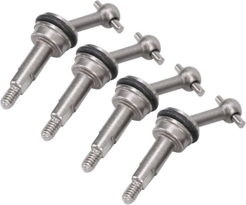 RC Car Metal Joint Shaft Upgrade Parts High Strength Durable Transmission Components for Wltoys K969 K979 K989 K999 P929 P939 1 28 Scale Silver Color 25mm Length 4 Pieces Set in Saudi Arabia