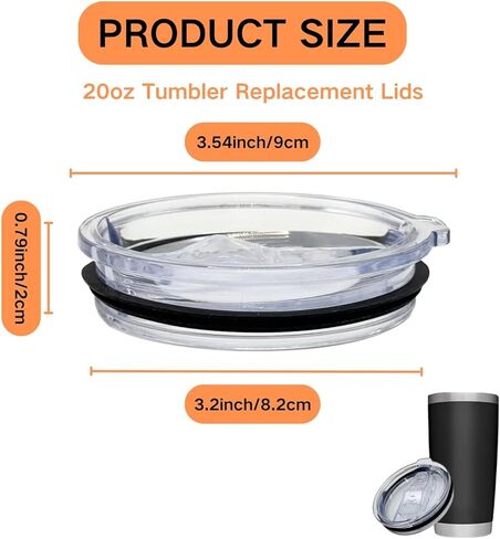 قطعتان من أغطية الأكواب سعة 20 أونصة و30 أونصة لكوب القهوة، قابلة لإعادة الاستخدام، تصميم مانع للتسرب، أغطية بديلة من السيليكون المنزلقة مقاومة للرذاذ in Kuwait