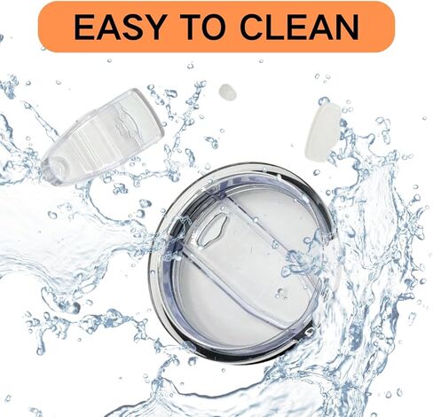 قطعتان من أغطية الأكواب سعة 20 أونصة و30 أونصة لكوب القهوة، قابلة لإعادة الاستخدام، تصميم مانع للتسرب، أغطية بديلة من السيليكون المنزلقة مقاومة للرذاذ in Kuwait