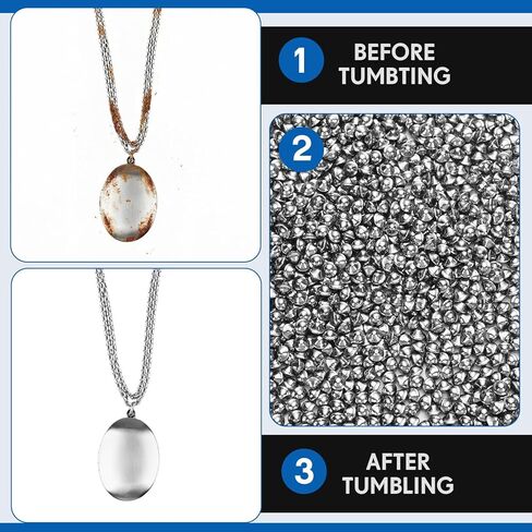 2 lb 1/8" Stainless Steel Tumbling Media for Jewelers, Saucer Stainless Steel Shot Ball Cone Tumbling Media Shot Jewelers Tumbler Finishing in Saudi Arabia