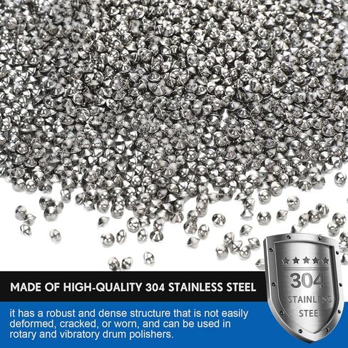 2 lb 1/8" Stainless Steel Tumbling Media for Jewelers, Saucer Stainless Steel Shot Ball Cone Tumbling Media Shot Jewelers Tumbler Finishing in Saudi Arabia
