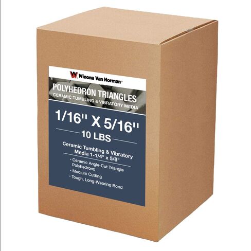 الوسائط الاهتزازية والسيراميك - مثلثات كبيرة متعددة السطوح - مقاس 1 بوصة × 5/8 بوصة (10 رطل) in Kuwait