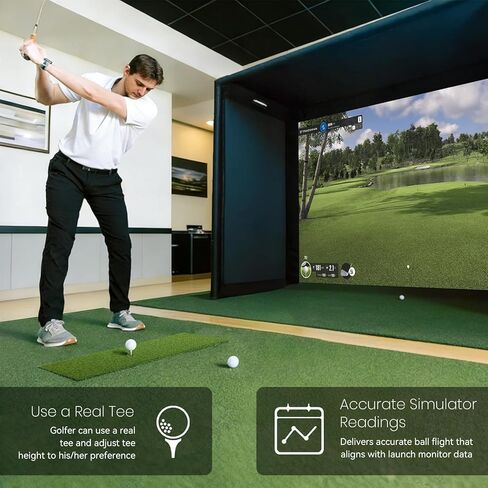 Golf Hitting Strips, Professional Grade Realistic 30″ x 12″ x 67mm Replaceable Golf Hitting Mat, Simulator Putting Driving Training Practice Insert Turf Green Accessories for Indoor/Outdoor in Kuwait