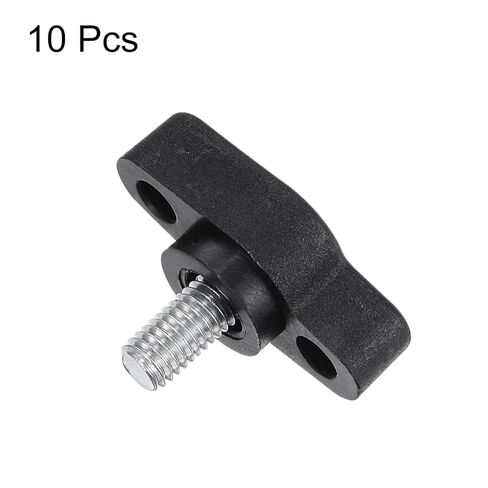 10pcs Tee Wing Knobs Thumb Screws M5 x 8mm Male Thread 27mm Plastic Head T Knobs Adjustable Handles Hand Clamping Knobs Grip Thumbscrew, Black in Saudi Arabia