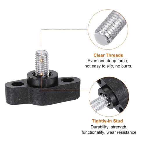 10pcs Tee Wing Knobs Thumb Screws M5 x 8mm Male Thread 27mm Plastic Head T Knobs Adjustable Handles Hand Clamping Knobs Grip Thumbscrew, Black in Saudi Arabia