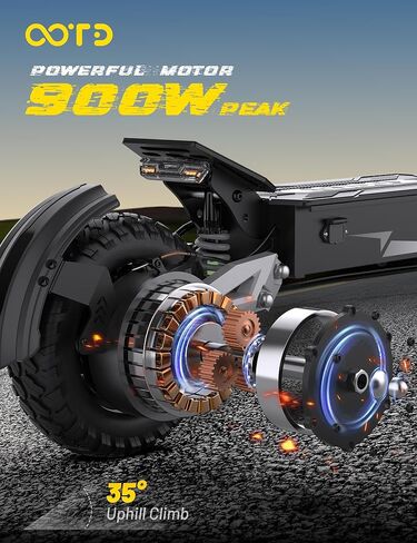 T10 Electric Scooter for Adults, 48V 18AH Battery Up to 46 Miles Long Range & Powerful Motor, 34 MPH Max Speed, 11 Inch All-Terrain Tires Folding Commuter E Scooter with Dual Suspension & LCD Display in Kuwait