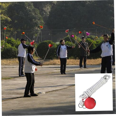 كرة تمرين بمطرقة نيزك حبل مطاطية مطرقة نيزك صينية كونغفو معدات ناعمة تقليدية، كرة تمرين مطاطية لرمي الوزن بحبل ناعم in Kuwait