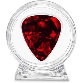 علبة عرض اختيار الجيتار الشفاف من الأكريليك، قطعة واحدة من صندوق حامل اختيار الجيتار من الأكريليك صندوق عرض لتخزين ملحقات الجيتار القابلة للتجميع، هدية للموسيقيين (دائري * 1) in Kuwait