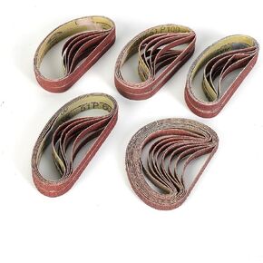 أحزمة صنفرة مقاس 10 × 330 مم، أشرطة كاشطة من أكسيد الألومنيوم، 50 عبوة لآلات صنفرة الحزام in Kuwait