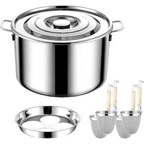 Pasta Pots Pasta Cooker, Pasta Pot with Colander, Stainless Steel Vegetable Noodle Cooking Pot, Commercial 2/3/4 Holes Soup Pot Set with Lid, Gas Stove and Indu in Saudi Arabia