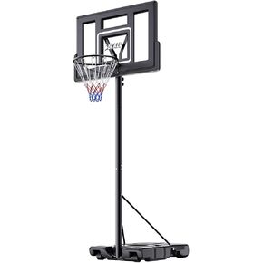 طوق كرة سلة قابل للتعديل بطول 6 – 10 أقدام، نظام هدف كرة السلة المحمول في الهواء الطلق مقاس 44 بوصة مع قاعدة كبيرة قابلة للتعبئة، عجلات، لوحة خلفية مقاومة للكسر للأطفال والمراهقين والبالغين in Kuwait