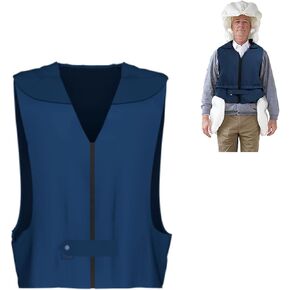 Anti-Fall Airbag Suit Intelligent Vest with Metal Bottle 0.08s Pop Up Head Protection Effectively Aid for Elderly 1pcs yjt0rf-11223(Black,X-L) in Saudi Arabia