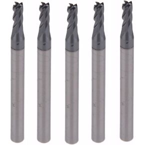 5Pcs End Mill Bits Set D3850 4 Flute End Mills Drill Bit Tool CNC Milling Cutter Bits for Milling of Kinds of Metal in Kuwait