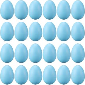 24 Pcs Orange Egg Shakers - Plastic Easter Egg Instruments Percussion Maracas Egg for Adult Early Education Toys for Learning DIY Painting (Orange) in Kuwait