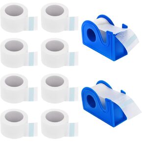 8 Rolls 1-Inch White Medical Paper Tape with 2 Dispensers, Hypoallergenic Breathable First Aid Tape for Wound Care Surgical Use in Saudi Arabia