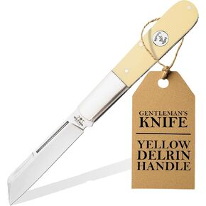 BEAR AND SON - MANUAL - 3.75 - Sheepfoot - 1095 Carbon Stainless Steel - Yellow Delrin - 1095 Carbon Steel Blade - C3180 in Kuwait