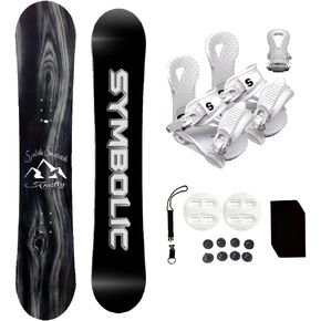 Symbolic Knotty Snowboard & Bindings with Leash & Stomp Pad Complete Package Men Women Kids Regular-Wide System in Saudi Arabia