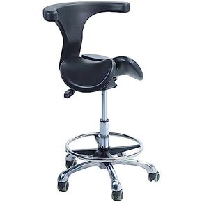 Ergonomic Saddle Stool with Back Support, Rolling Chair for Medical & Dental Offices, Adjustable Height, Dual Tilting Options, Comfortable & Stylish Design in Saudi Arabia