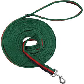 خط اندفاع الحصان المتين بطول 26 قدمًا مع مشبك مسمار دوار - خط تدريب الخيول ذو ملمس ناعم للاندفاع والعرض والاستخدام اليومي للمنافسة (أسود وأحمر وأخضر) in Kuwait