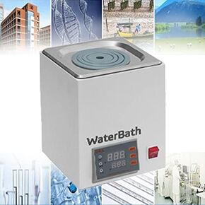 Digital Water Bath Laboratory Equipment - 2 Holes, 304 Stainless Steel, Accurate Temperature Control, Timer 0-999 Minutes, Ideal for Lab Use, Max Temp 100°C in Kuwait