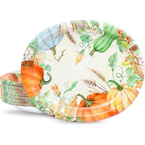 لوحات الورق البيضاوي ZVK لعيد الفصح 12 بوصة لوحات الورق الكبيرة القابلة للتخلص من لوحات الحفلات 50 لوحات بوفيه العد لزخارف طاولة عطلات عيد الفصح in Kuwait