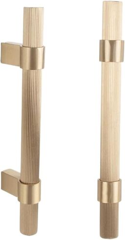 Brass Furniture Handles Striped Cupboard Wardrobe Drawer Kitchen Cabinet T-Bar Pull 1Pcs(8810-96) in Kuwait